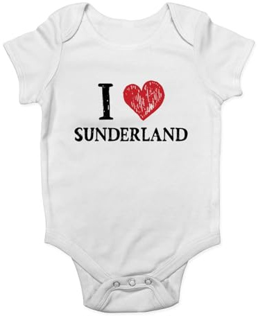Shopagift I Love Sunderland Baby Vest Fishing Port Ship Building Bodysuit Boys Girls