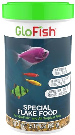 GloFish Special Flake Food for Fish, 3.17 Ounces, Treat GloFish and Small to Mid-Sized Tropical Freshwater Fish to a Nutritionally Complete Blend