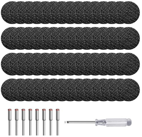 ExcellaElite Cutting Discs 60 Pcs, Grinder Discs 32mm, Glass Cutting Disc, Die Grinder Compatible, Black, Aluminum Oxide, Resin & Metal