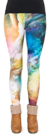 cosey - Bunte Leggings SMALL (Galaxy Rainbow XS-S)