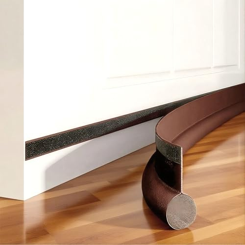 Vingspina 1 Pezzi 96cm Marrone Guarnizione autoadesiva per porta, Paraspifferi per Porte, Paraspifferi Sotto la Porta, Isolamento Guarnizione Porta, Protezione Dalle Intemperie, Insonorizzante