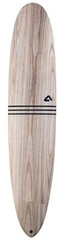 Atlantic Boards | Tabla de Surf Longboard | Lagoon | 9' x 22 5/16 x 2 - 68L | Madera Natural & Epoxi | Sistema US Box & Future Fins
