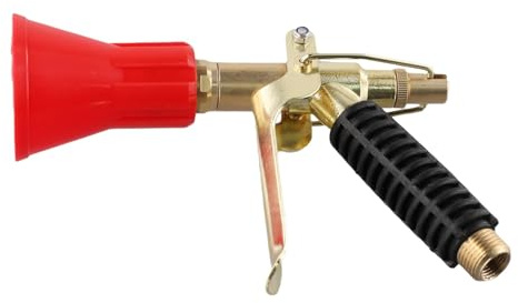 Kalokairi Spruzzatore atomizzatore ad alta pressione con nucleo in rame, per lavaggio giardino, prato e auto, antivento, 6,5 cm, per tappo rosso, struttura in plastica e rame, stile corto