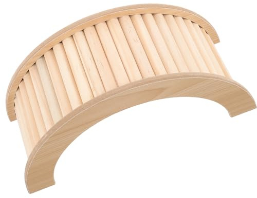 minkissy Puente de Escalada para Conejillos de Indias y Mascotas Pequeñas, Juguete Resistente y Cómodo de Material Sintético Beige para Jaulas y Ejercicio