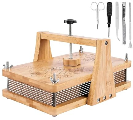 Blompress kit - justerbar torkpress | Blommor och blad, kreativa hantverksset | För klippning, herbarium, dekoration, harts, skola och kreativa hobbyer