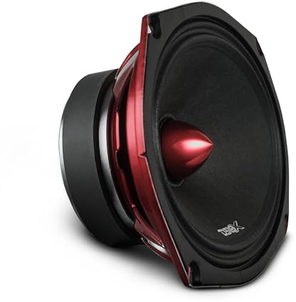 DS18 PRO-X694 BM - Altavoz de 6 x 9, Rango Medio, Bala de Aluminio Rojo, 400 W máximo, 200 W RMS, 4 ohmios, Altavoces de Audio Coche, camión y Motocicleta (1 Altavoz)