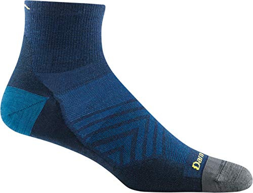 Darn Tough Vermont Men's 1/4 Ultra-Lightweight Run Sock (Style 1034) - Eclipse, Large