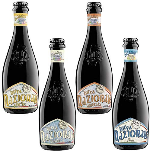 Baladin - Box Birra Nazionale Misto - Birra Artigianale 100% Italiana - Mix: 3 Blonde Ale, 3 Blanche (di frumento), 3 Pale Ale, 3 IPA ambrata - Non Pastorizzata - 12 bottiglie x 33cl