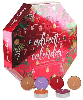 Fabulosa - Calendario de Adviento 2023 con velas de té perfumadas, fabuloso calendario de Adviento, decoración de Navidad, velas de Adviento de Navidad, regalo para mujeres y hombres