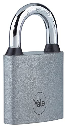 Yale - Y111S/32/116/1 Eisen-Vorhängeschloss 32 mm - Silber - Stahlbügel - Innengebrauch