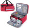 CURMIO Botiquin de Primeros Auxilios, Bolsa de Almacenamiento de Medicamentos con Cerradura, Bolsa Médica de Emergencia para el Viaje y Hogar, SÓLO BOLSA, Rojo (Diseño patentado)