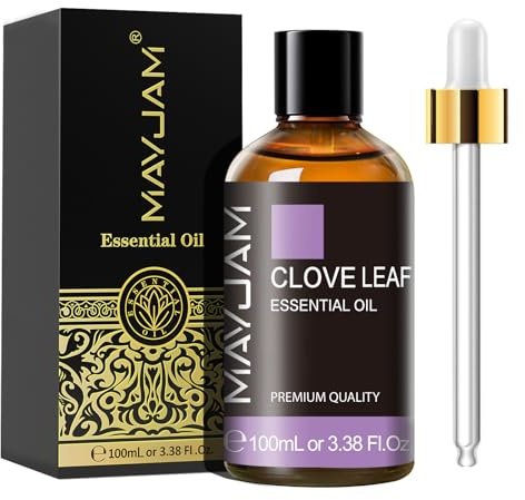 MAYJAM Nelke Ätherisches Öl 100ML, Nelkeöl für Diffusor, Luftbefeuchter, DIY, Wardrobes