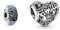Pandora Welliges dunkelblaues Ozean Murano-Glas Charm & Family Herz Charm Sterling-Silber 8,6 x 10,8 x 11,5 mm (T/H/B)