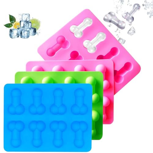 Ghiaccio Stampo Silicone, 3 Pezzi Stampo Ghiaccio Silicone, Stampo Cubetti Ghiaccio, Facili Staccare Stampi per Ghiaccio in Silicone, Impilabili Vaschette Ghiaccio,per DIY Alimenti Bevande Ghiacciate