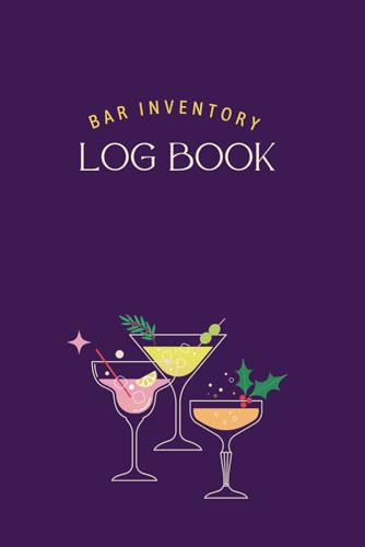 Daily bar inventory log book, Liquor stock and sales- Alcohol Tracker, Wine and drinks record keeper- 120 pages