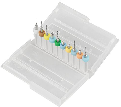 Juego de Microbrocas de Carburo de Tungsteno Brocas para PCB con Grandes Restos Espacio de Descarga Corte Suave para Orificios de Perforación de Placas de Circuito Impreso