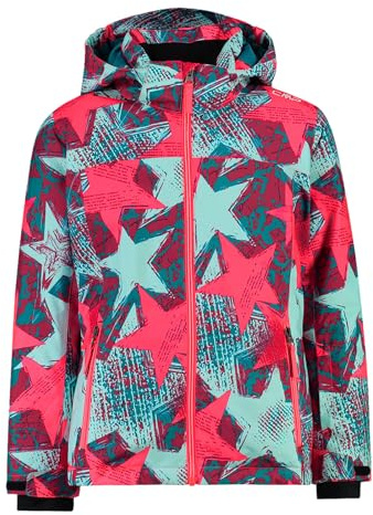 CMP Mädchen Skijacke 39W2085, Wasser/Gloss/Teal, 8 Jahre