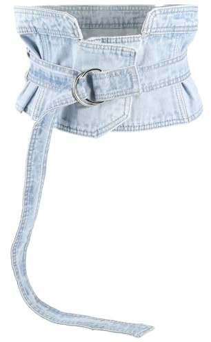 TOPPERFUN Cintura Larga da Donna in Denim Design Classico, Fascia Vita Alta Confortevole e Traspirante, per Cappotti Leggeri e Uso Quotidiano