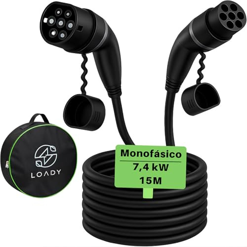 LDY Type 2 Câble de Charge 7,4KW 15M 32A Voiture Électrique Monophasé Câble Type 2 à Type 2 EV/PHEV Câble