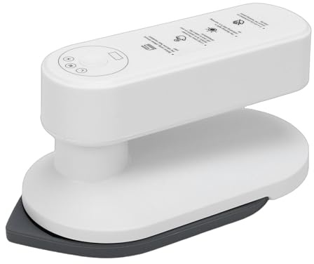 Alomejor Mini Ferro da Stiro Elettrico Portatile Asciutto e Bagnato, Comodo Ferro da Stiro per Viaggi, Casa, Camera da Letto, 5000 MAh, Agli Ioni di Litio, Ricarica USB, ABS PBT, Rosa, 1 Pezzo
