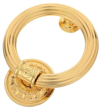 Healvian Batacchio per Porta in Lega di Zinco, Rotondo, Finitura Oro, Stile Retrò, Decorazione per Ingresso