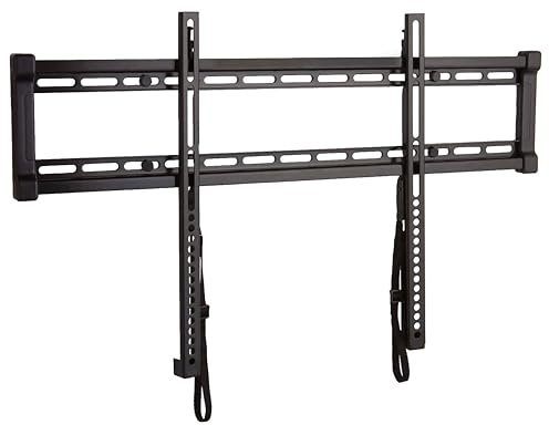 SANUS Low Profile TV Wall Mount for 40 to 80 TVs - Universal Fixed Wall Mount TV Bracket, Slim 1” Profile - 3 Step Easy Install w/Included Hardware - UL Certified