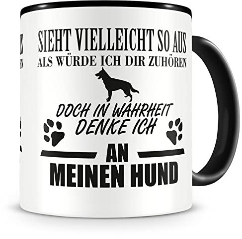 Samunshi® Ich denke an meinen Hund Tasse Kaffeetasse Teetasse Kaffeepott Kaffeebecher Becher