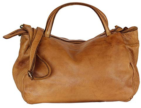 BZNA Bag Diana cognac Italy Designer Damen Handtasche Schultertasche Tasche Leder Shopper Neu