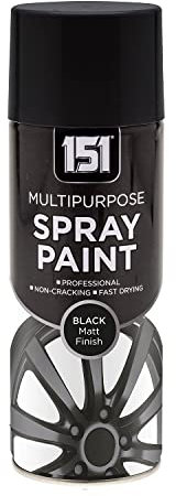400ml Professional Quality Fantastic Finish All-Purpose Interior Exterior Household Spray Paint for Wood Metal Plastic Ceramics & More (Black Matt)