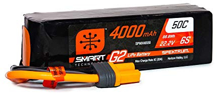 Spektrum 4000mAh 6S 22.2V SMART G2 50C IC5 SPMX46S50