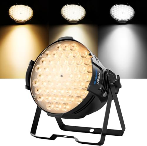 BETOPPER LED med vitt scenljus COB 54x2W spotlight dj kvällsljus show 90RA lampa stroboskop spotlight för teater bröllop konsert fest LC003-H 1pack