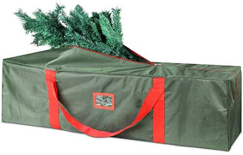 OUSFOT Weihnachtsbaum Tasche 1860D Oxford Weihnachtsbaum Aufbewahrungstasche reißfest wasserdicht mit Reißverschluss, Tragegriff für Bewegen, Reisen, Gartengeräte, Weihnachtsdekoration Aufbewahrung
