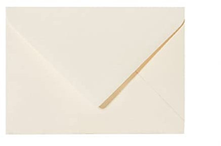 Paper24 25 Umschläge B6 feuchtklebend 120 g/qm, Briefumschläge 12,5 x 17,5 cm in der Farbe Zartcreme Chamois
