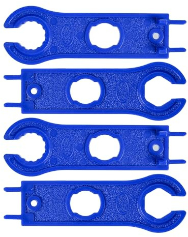 Werkzeug Set, 4 Stück, in Blau, aus Hartplastik, zum Anziehen und Lösen von Kabelverschraubungen, Solarstecker Schlüssel Kit, Montagewerkzeug Steckverbinder, Verrieglung Schraubenschlüssel Stecker