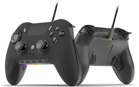 SCUF ENVISION Wired V2 (2025) PC Only Gaming Controller – Anti-Drift Thumbsticks – Five Remappable G-Keys – Remappable Back Paddles – Black