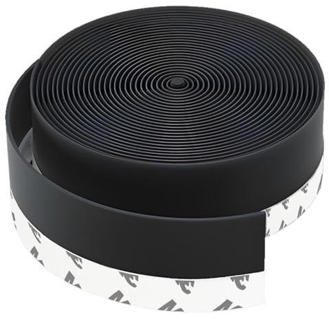 Door Weather Stripping Seal Strip, 1.0 in Black Door Draft Stopper
