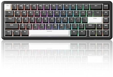 ATTACK SHARK X65 HE Tastiera da Gioco Cablate al 65% con Interruttori Magnetici e Funzione Rapid Trigger, Frequenza di Polling a 8000 Hz, Precisione RT di 0,01 mm, Tasti PBT, Driver QMK,RGB (Nera)