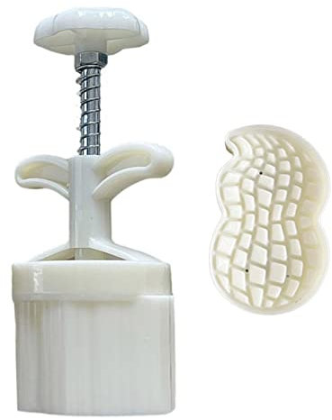 JUNNASALIKER Plastic Material Mooncake Mold Cute Peanut Shape Stamps Moon Cake Moulds for Mid-Autumn Festival DIY Baking Mooncake Use