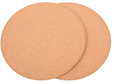 ibasenice 2pezzi Tappetino in Sughero per Fioriere da Sottobicchiere Riutilizzabile per Piante Sottovaso per Vasi da Blocca Perdite d