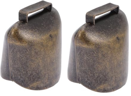 Mikikit 2pezzi Campane Per Bestiame in Ferro Zincato Di Campanelli Metallici Rumorosi Per Animali Da Fattoria Ornamenti Pendenti Resistenti Con Suono Adatti Per Pascolo e Decorazioni Agric
