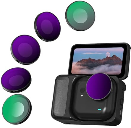 Lämplig för Insta360 Go Ultra kamerafilter, UV/CPL/ND8/ND16/ND32 kameralinsfilterset, ND ljusreduktion polariserande lins för Insta360 Go Ultra tillbehör (ND16)