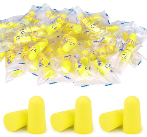 30 paia di tappi per le orecchie in schiuma ultra morbida, 36 dB, SNR di riduzione del rumore, per dormire, protezione dell'udito, viaggi, studio, concentrazione, cantiere (giallo, taglia unica)