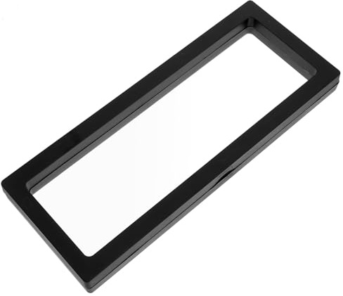LIFKOME Scatola Trasparente in Plastica Cornice Nera per Gioielli e Foto, Espositore da Tavolo da Parete Visualizzazione Anteriore e Posteriore, Custodia Protettiva Sospesa