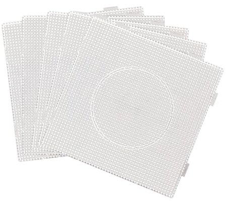 jojnsha Tabla De Planchar con Cuentas De 5 Uds. Tablero Perforado Artesanal De Transparente Resistente Calor Juguete Educativo para Niños para Arte Hecho a Mano Artesanía Tolerante a La