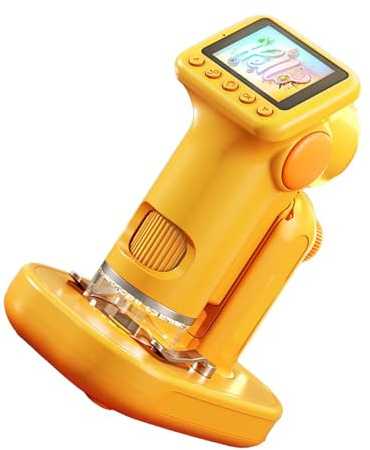 Aramox Microscopio Electrónico Portátil, Portátil, Aumento de 1600X, Cámara Incorporada, Herramienta de Aprendizaje Recargable por USB para Niños y Estudiantes