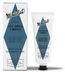 Pilogen Carezza - Gli Storici, Mentolat Dopobarba a Base di Mentolo e Latte Carezza, Previene le Irritazioni da Rasoio e Rinfresca la Pelle, con Packaging Vintage, 75 ml