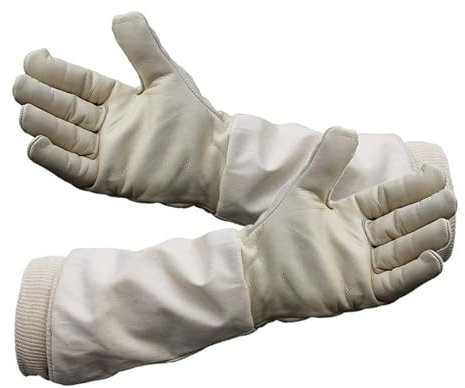 Kräftige, echt Leder Imkerhandschuhe, Bienenhandschuhe, Arbeitshandschuhe für den Imker, CE zertifizierter Imkerschutz - Größenauswahl von 4-13