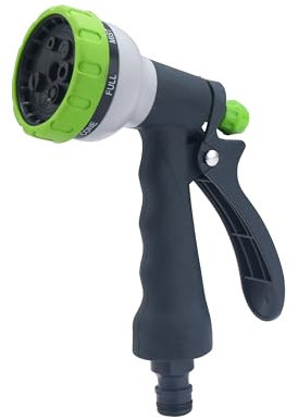 Pistola Irrigazione Multigetto | Selettore Rotante con Diversi Tipi di Getto | Design Ergonomico e Versatile per Giardino o Orto | AROZ