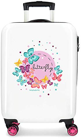 Movom Happy Time Valise Trolley Cabine Multicolore 37x55x20 cms Rigide ABS Serrure à combinaison 32L 2,5Kgs 4 roues doubles Bagage à main