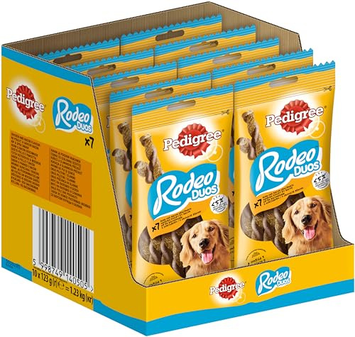 Pedigree Rodeo Sticks Bacon & Huhn Geschmack Hundesnacks 10 x 7 Stück